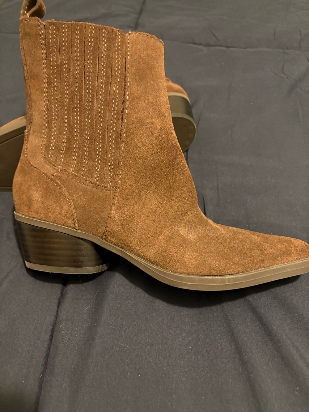Dolce Vita Brown Suede Chelsea Booties